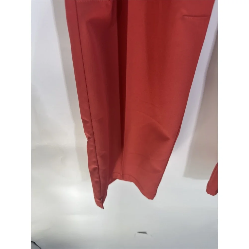 IZOD Golf Pants Mens 38x29‎ Slim Fit Red Orange Flat Front Performance Trousers